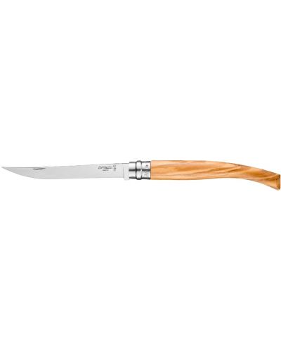 Сгъваем нож за филетиране Opinel - Slim Inox, 12 cm, маслиново дърво - 1