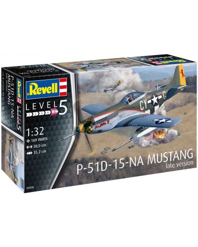 Сглобяем модел Revell Военни: Самолети - Мустанг P-51D-15-NA, късна версия - 8