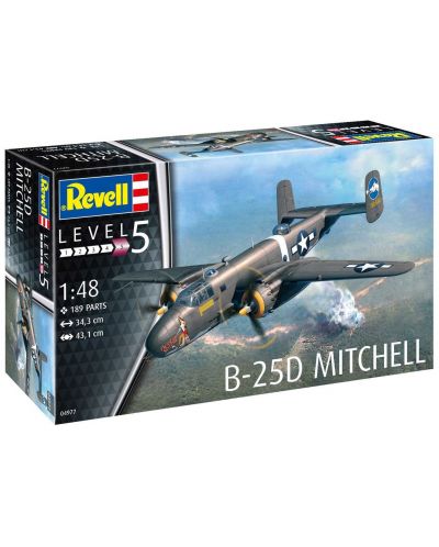 Сглобяем модел Revell Военни: Самолети - B-25D Mitchell - 4