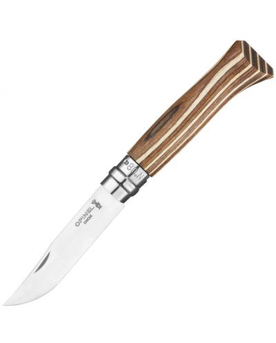 Сгъваем нож Opinel Luxe - 8.5 cm, ламинирана дръжка, бреза - 1