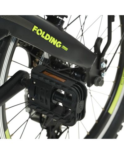 Сгъваем градски велосипед CAMP - Q10, 20", черен/жълт - 7