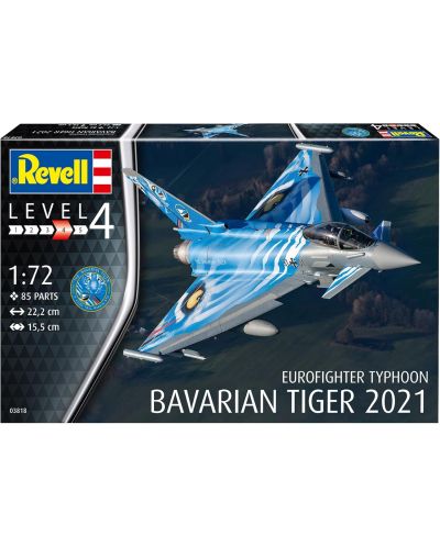 Сглобяем модел Revell Военни: Самолети - Изтребител Eurofighter Тайфун Баварският тигър 2021 - 2
