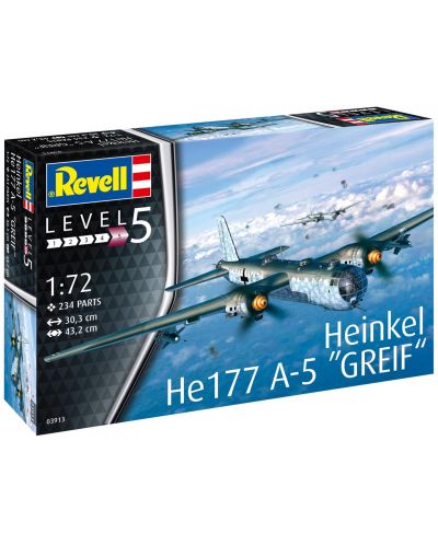 Сглобяем модел Revell Военни: Самолети - Хенкел He-177A-5 - 2