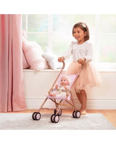 Сгъваема количка за кукли Battat Lulla Baby - Розова на звездички - 4