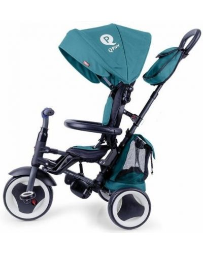 Сгъваема детска триколка QPlay - Rito Plus, Eva Wheels, Petrol Green - 3