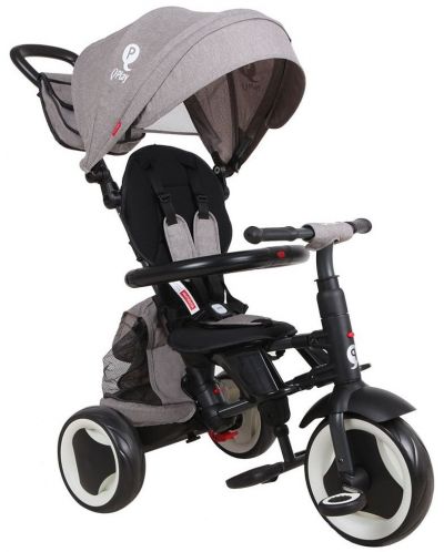 Сгъваема детска триколка QPlay - Rito Plus, Eva Wheels, Grey - 1