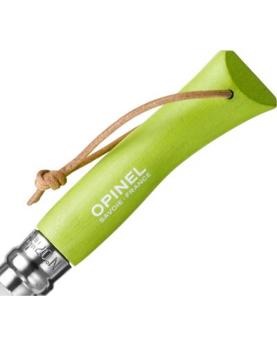 Сгъваем нож Opinel Inox - Colorama, №7, светлозелен - 2
