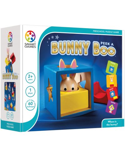 Детска логическа игра Smart Games Preschool Wood - Зайчето Буу - 1