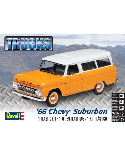 Сглобяем модел Revell Съвременни: Автомобили - Chevy Suburban 1966 - 2