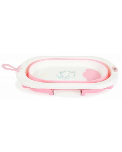 Сгъваема вана с дигитален термометър Cangaroo - Terra, pink - 4