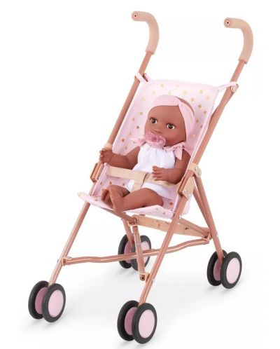 Сгъваема количка за кукли Battat Lulla Baby - Розова на звездички - 3