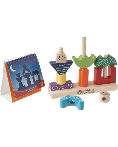 Детска логическа игра Smart Games Preschool Wood - Ден и нощ - 3