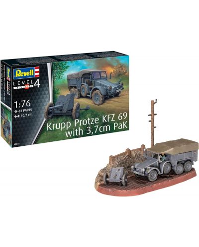 Сглобяем модел Revell Военни: Автомобили - Krupp Protze KFZ 69 - 7