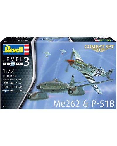 Сглобяем модел Revell Военни: Самолети - Me262 & P-51B - 5