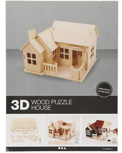 Сглобяем 3D комплект Creativ Company - Къща с тераса - 4