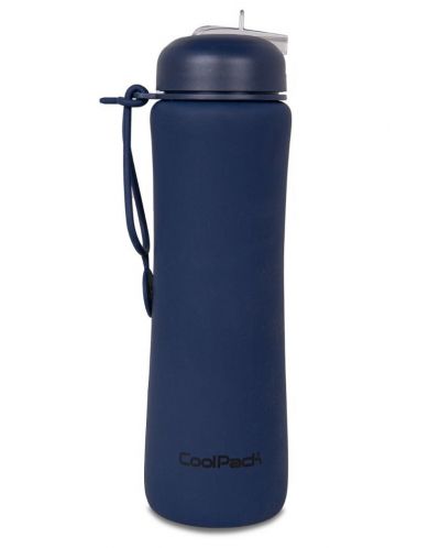 Сгъваема силиконова бутилка Cool Pack Pump - Rpet Blue, 600 ml - 1