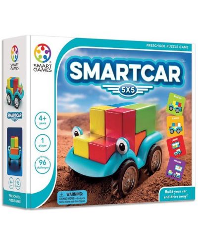 Детска логическа игра Smart Games Preschool Wood - Smartcar 5x5 - 1