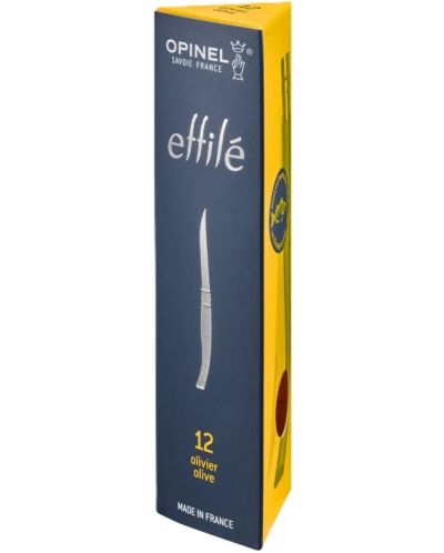 Сгъваем нож за филетиране Opinel - Slim Inox, 12 cm, маслиново дърво - 4
