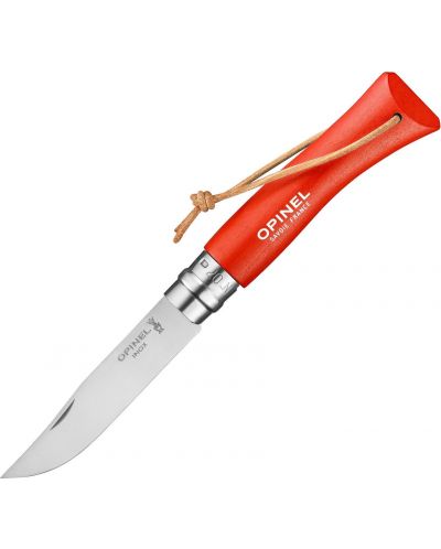 Сгъваем нож Opinel Inox - Colorama, №7, оранжев - 1