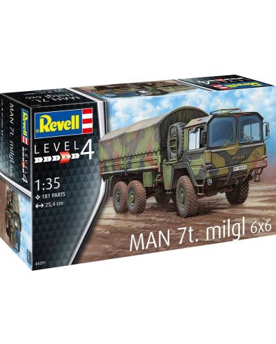 Сглобяем модел Revell - Военен камион Man 7t Milgl - 1