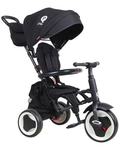 Сгъваема детска триколка QPlay - Rito Plus, Eva Wheels, Black - 1