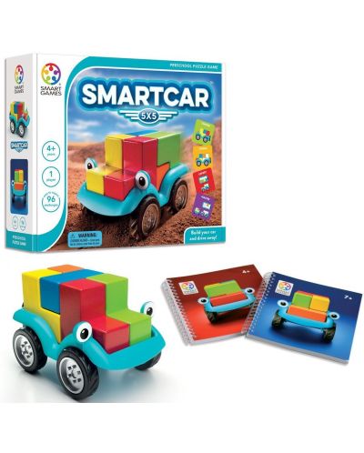 Детска логическа игра Smart Games Preschool Wood - Smartcar 5x5 - 3