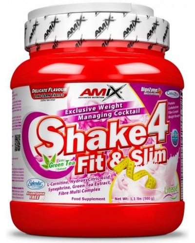 Shake 4 Fit & Slim, ванилия, 500 g, Amix - 1