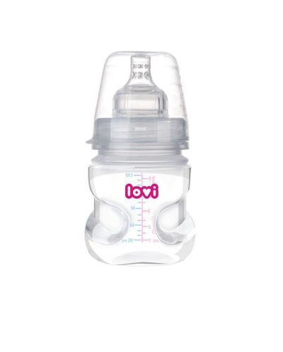 Шише за хранене Lovi - Medical+, с широко гърло, 150 мл, 0м+
