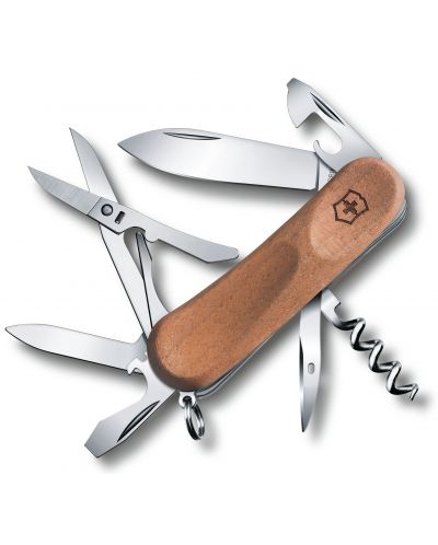 Швейцарски джобен нож Victorinox – EvoWood 14, 12 функции - 1