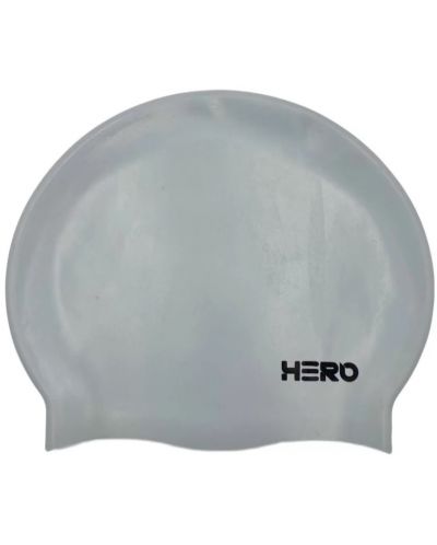Шапка за плуване HERO - Silicone Swimming Helmet, сива - 1