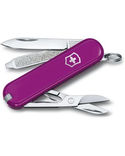 Швейцарски джобен нож Victorinox - Classic SD, Tasty Grape - 1