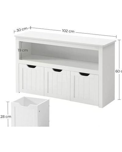 Шкаф за играчки за детска стая Euzel - Бял - 5