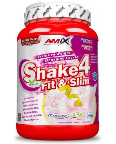 Shake 4 Fit & Slim, шоколад, 1000 g, Amix - 1