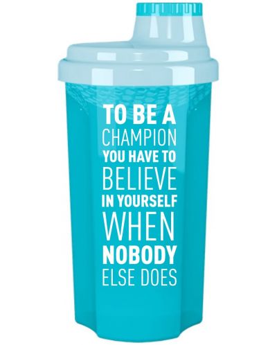 Шейкър Dorian Yates Nutrition - To Be a Champion, 500 ml, син - 1