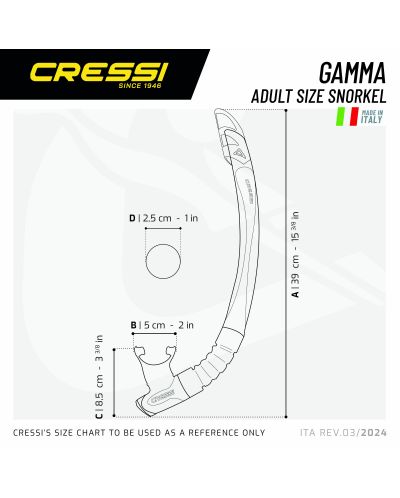 Шнорхел Cressi - Gamma, прозрачен/розов - 2