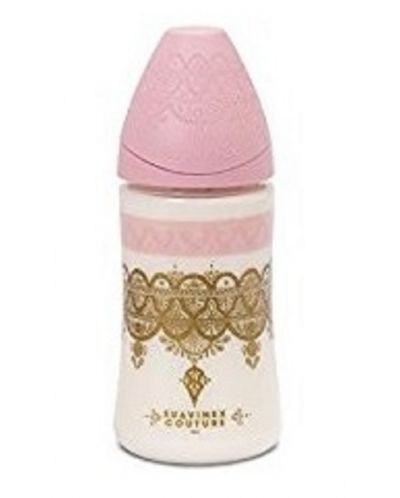 Шише за хранене Suavinex Premium - Розово, 270 ml