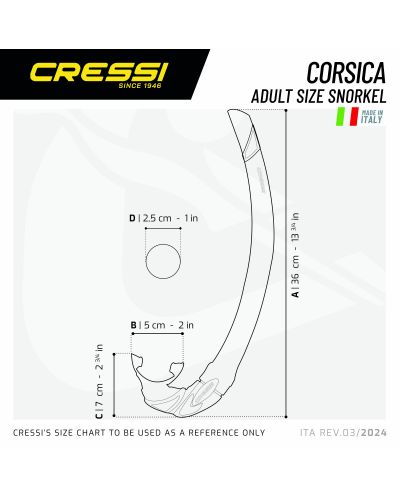 Шнорхел Cressi - Corsica, син - 3