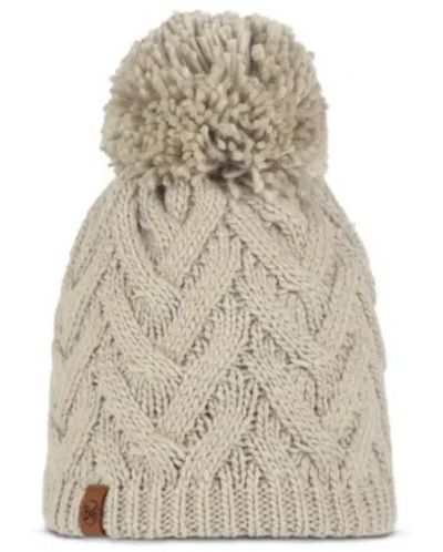 Шапка BUFF - Knitted & Fleece hat, бежова - 1