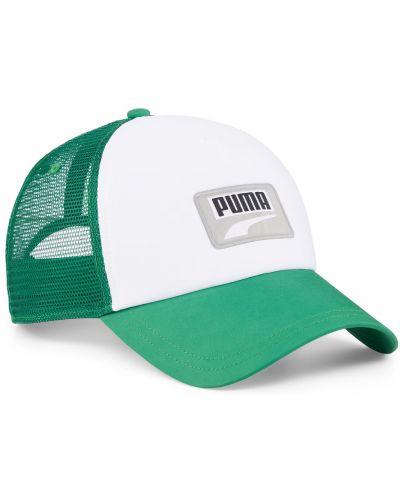 Шапка с козирка Puma - Trucker Cap, зелена/бяла - 1