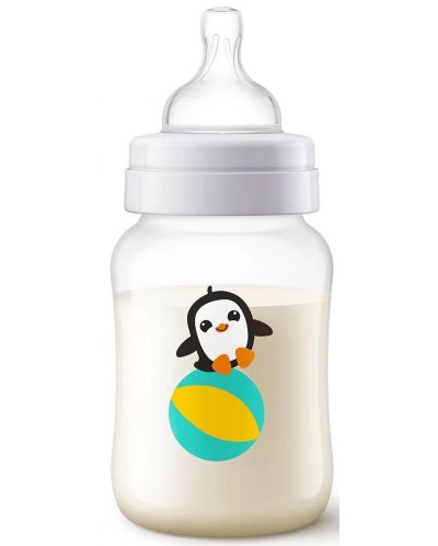 Шише за хранене Philips Avent Classic+, 260 ml, лимитирана серия, пингвин - 2