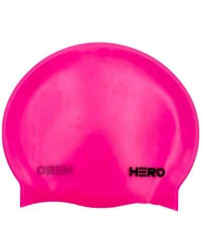 Шапка за плуване HERO - Silicone Swimming Helmet, розова - 1