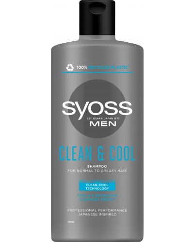 Syoss Men Шампоан Clean & Cool, 440 ml - 1