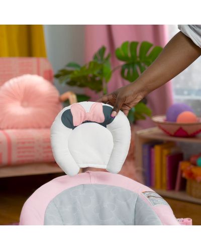 Шезлонг с музика и вибрации Bright Starts Disney Baby - Minnie Mouse - 6