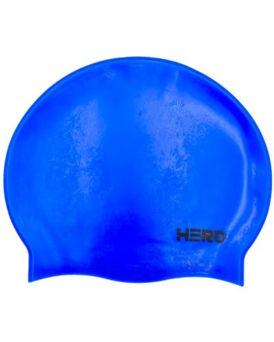 Шапка за плуване HERO - Silicone Swimming Helmet, синя - 1