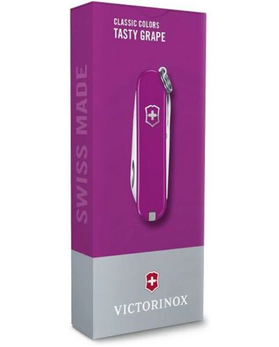Швейцарски джобен нож Victorinox - Classic SD, Tasty Grape - 4