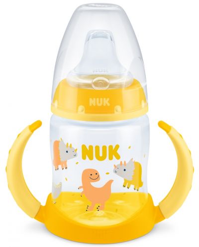 Шише Nuk - Temperature Control, с накрайник за сок, 150 ml, жълто - 1