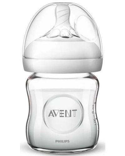 Шише за хранене Philips Avent Natural, 120 ml, стъклено