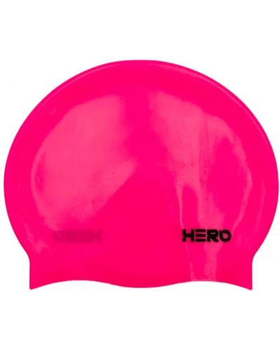 Шапка за плуване HERO - Silicone Swimming Helmet, светлорозова - 1
