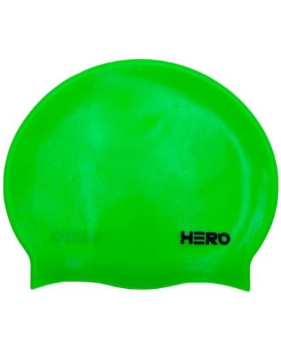 Шапка за плуване HERO - Silicone Swimming Helmet, зелена - 1