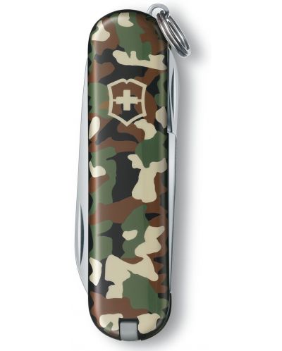 Швейцарски джобен нож Victorinox - Classic SD, 7 функции, камуфлаж - 2